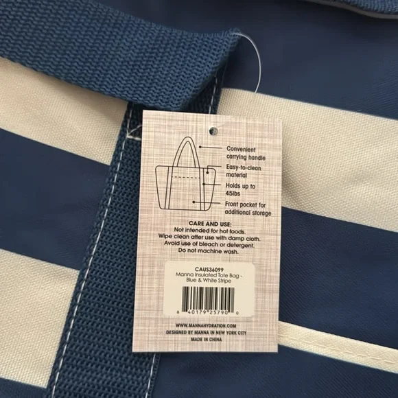 MANNA Insulated Tote Bag Navy & White - Picture 4 of 6
